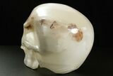 Realistic, Hollow Selenite Crystal Skull - Morocco #378698-4